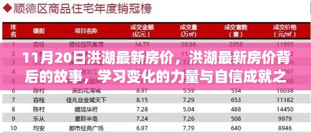 洪湖最新房价揭秘，变化的力量与自信成就之路的幕后故事