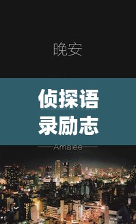 侦探语录励志视频，探寻真相的力量与坚韧不屈的精神之旅